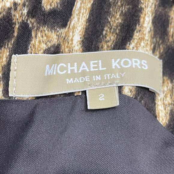 Michael Kors Leopard Print Halter Neck Bodycon Dress Size 2- NEW - Picture 6 of 9